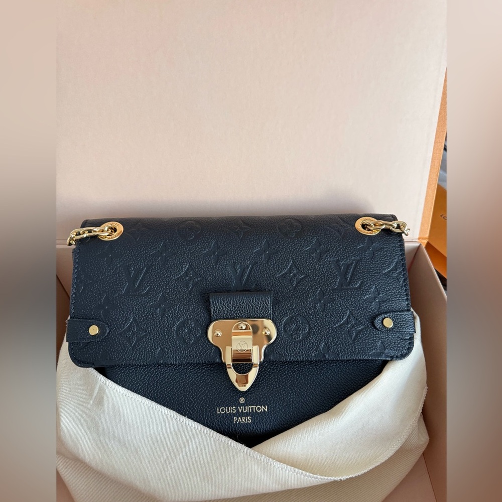 Vuitton Black Empreinte Vavin PM Shoulder Bag!!!